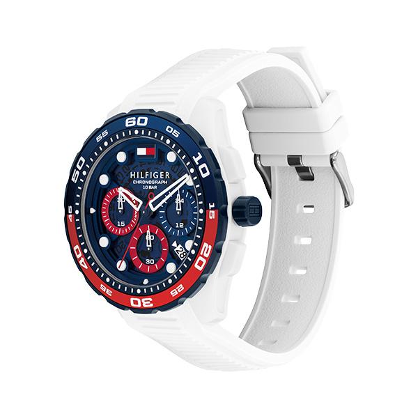 稼働品☆箱付　トミーヒルフィガー　クロノグラフ　メンズ腕時計　☆ほぼ未使用品☆ TOMMY HILFIGER（トミー・ヒルフィガー） クロノグラフ ブルー