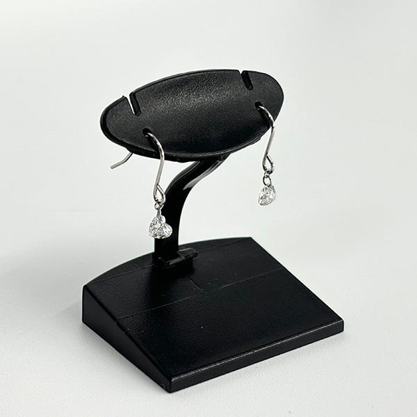 プラチナ ダイヤ ピアス ハートモチーフ 0.22 フックピアス Pt900 一粒 