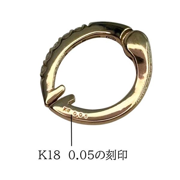 K18 ダイヤモンド イヤリング ピンクゴールド 0.10 18金 ノンホールピアス プレゼント ギフト エタニティ ハーフエタニティ 両耳 レディース メンズ 1518337_4