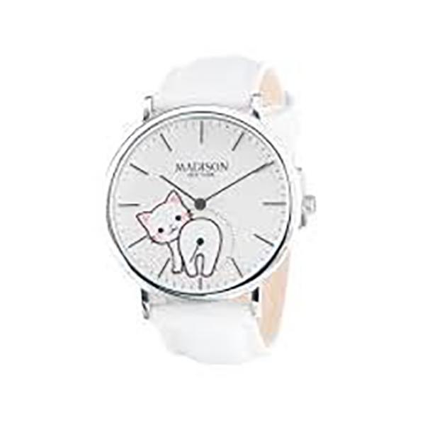 白猫モデル セントラルパーク かわいい MA012010-2 MADISON NEW YORK マディソン ニューヨーク レディース 腕時計