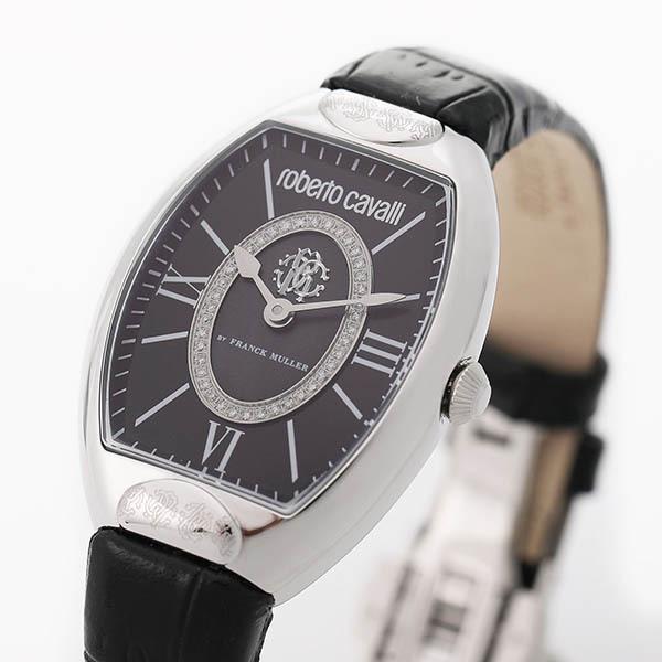 ブラック 黒 RV2L076L0211 roberto cavalli by FRANCK MULLER ロベルト カヴァリ バイ フランク ミュラー  レディース 腕時計 爆買の画像