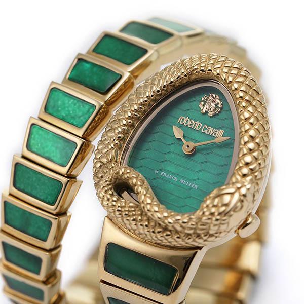 グリーンシェル 緑 白蝶貝 MOP RV1L141M0031 roberto cavalli by FRANCK MULLER ロベルト カヴァリ バイ フランク ミュラー 爆買の画像