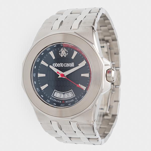 ブラック 黒 RV1G171M0151 roberto cavalli by FRANCK MULLER ロベルト カヴァリ バイ フランク ミュラー メンズ 腕時計 国内