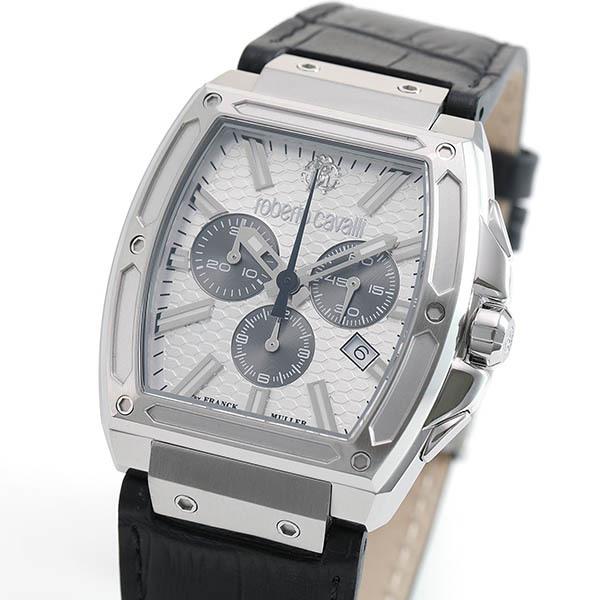 シルバー RV1G157L0011 roberto cavalli by FRANCK MULLER ロベルト カヴァリ バイ フランク ミュラー  メンズ 腕時計 国内正 爆買の画像