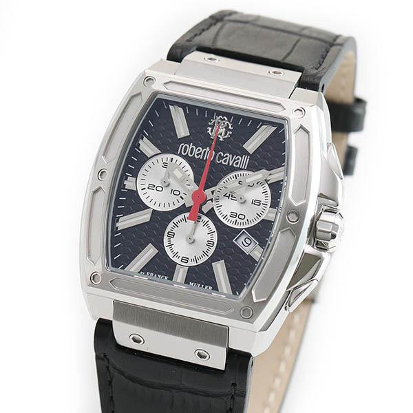 ブラック 黒 RV1G157L0021 roberto cavalli by FRANCK MULLER ロベルト カヴァリ バイ フランク ミュラー  メンズ 腕時計 国内 爆買の画像