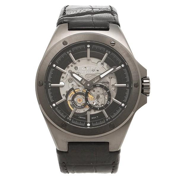 ブラック シルバー 自動巻き 日本製ムーブ F2501GBKBK Furbo Design フルボデザイン メンズ 腕時計 国内正規品 送料無料 | Furbo design