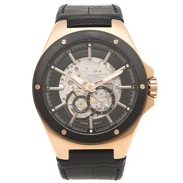 ブラック ピンクゴールド 自動巻き 日本製ムーブ F2501PBKBK Furbo Design フルボデザイン メンズ 腕時計 | Furbo design