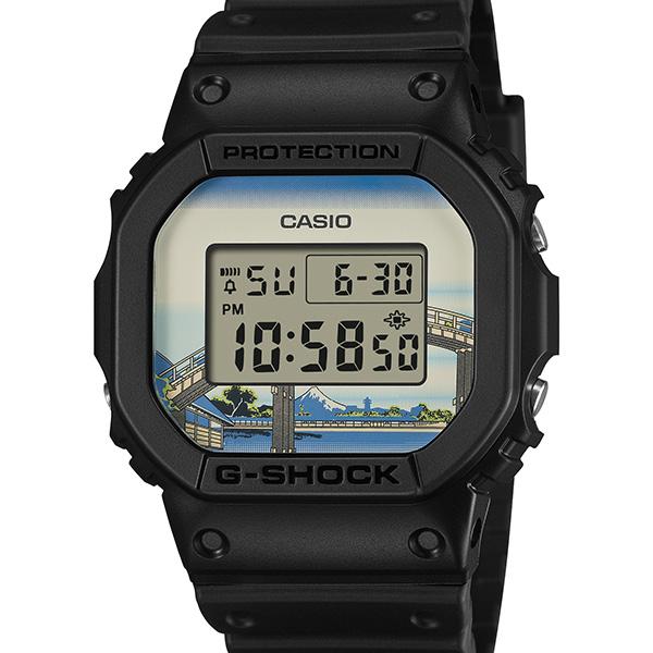 新品未使用 Gショック DW-5600KHFM25-1JR 葛飾北斎 深川万年橋下 国内