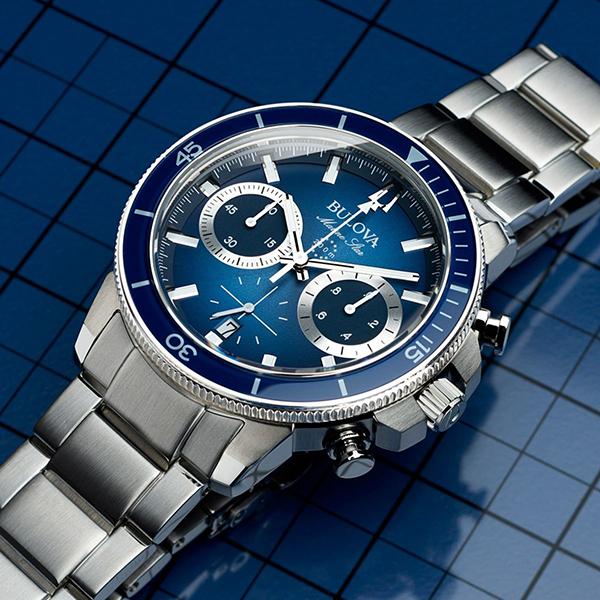 希少 Bulova ブローバ マリンスター メンズ 腕時計 クロノグラフ 廃盤 BULOVA（ブローバ） Marine Star マリンスター クォーツ クロノグラフ