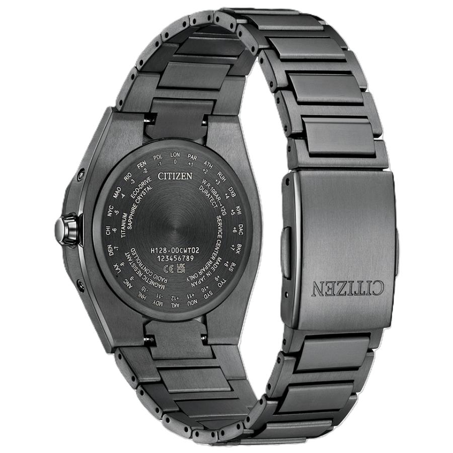 CITIZEN シチズン ATTESA アテッサ CB3045-61L エコ・ドライブ電波時計 ブラックチタン メタリックカラー 3針 ラグジュアリー 日本製 ACT Line ブラックチの画像