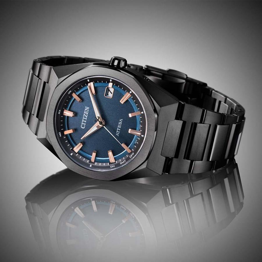 CITIZEN シチズン ATTESA アテッサ CB3045-61L エコ・ドライブ電波時計 ブラックチタン メタリックカラー 3針 ラグジュアリー 日本製 ACT Line ブラックチの画像
