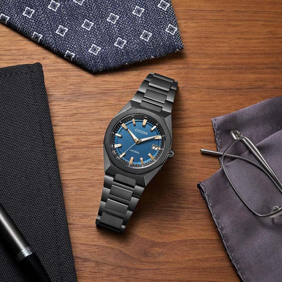 CITIZEN シチズン ATTESA アテッサ CB3045-61L エコ・ドライブ電波時計 ブラックチタン メタリックカラー 3針 ラグジュアリー 日本製 ACT Line ブラックチの画像
