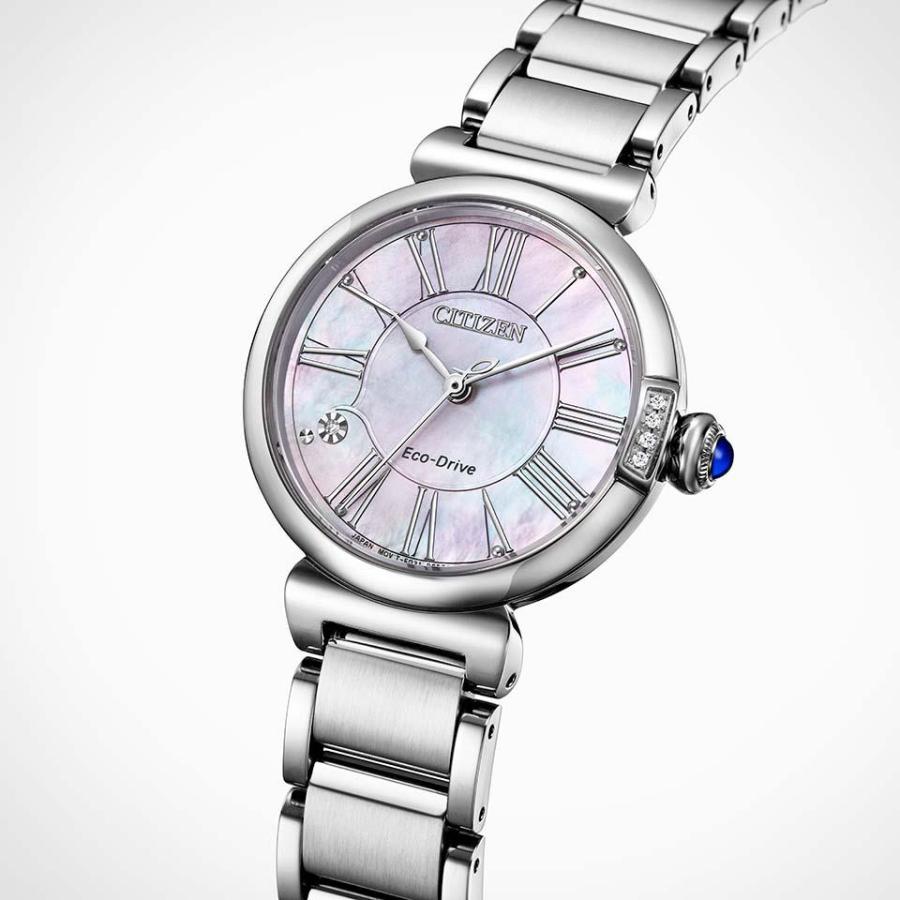 CITIZEN L シチズンエル EM1060-87Y エコ・ドライブ スズランインスパイアモデル 白蝶貝 ピンクグラデーション文字盤 ROUND Collectionの画像
