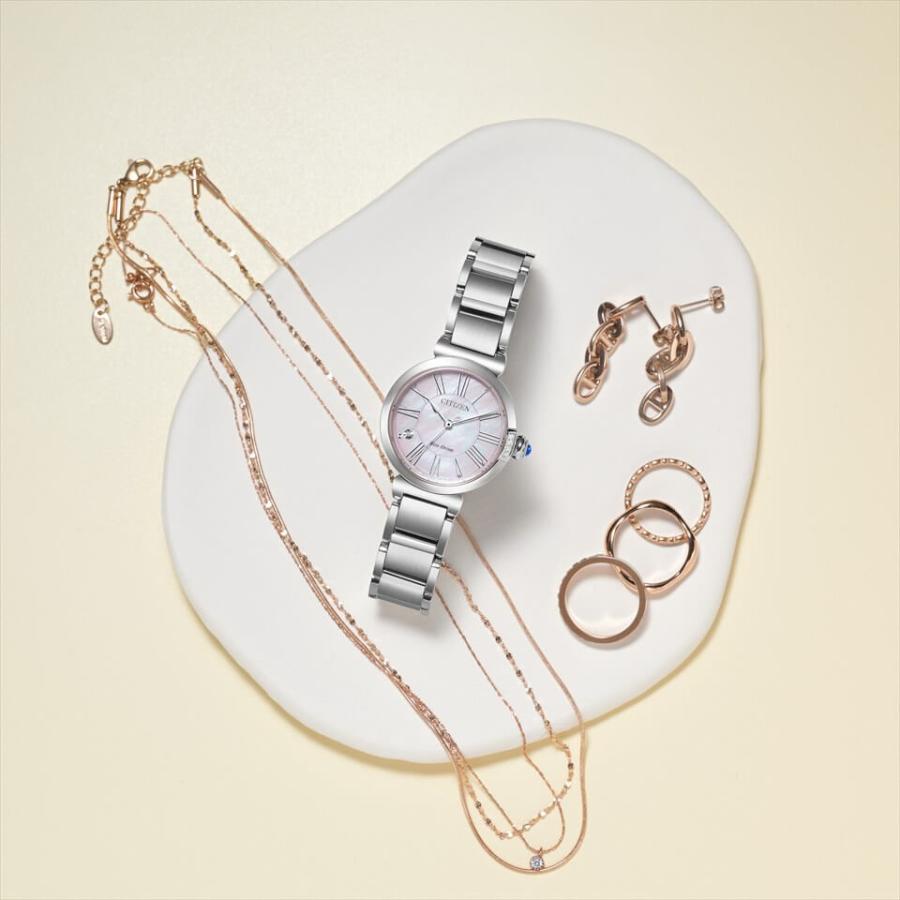CITIZEN L シチズンエル EM1060-87Y エコ・ドライブ スズランインスパイアモデル 白蝶貝 ピンクグラデーション文字盤 ROUND Collectionの画像