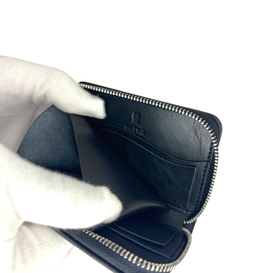 sciva ラウンドファスナー ミニ財布 コンパクト財布 sciva シーバ 小さいお財布 サンニーロ色 防水性 sunNeroカラー 国内