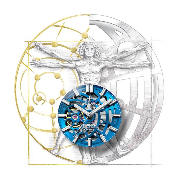 VENEZIANICO Nereide Ultraleggero 42 3921506 ヴェネチアニコ ヴェネツィアニコ ベネチアニコ メンズ 腕時計 国内正規品 送料無料 スケルトンウォッチ ラバーの画像