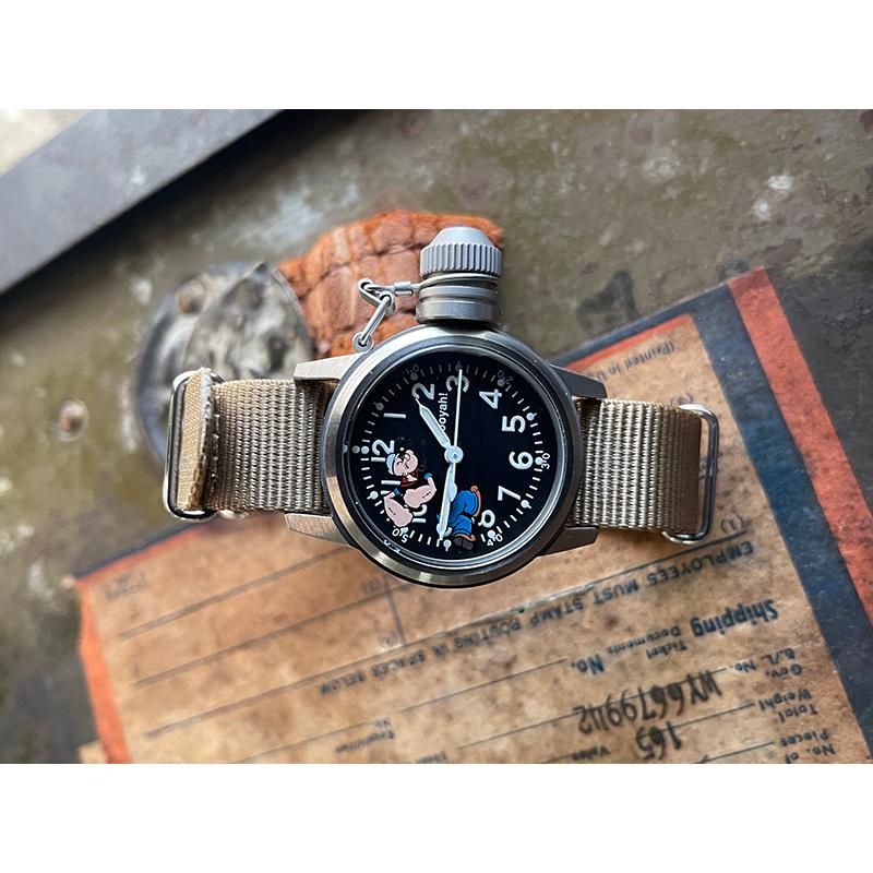 爆買 M.R.M.W. モントルロロイ ミリタリーウォッチ Buships Popeye