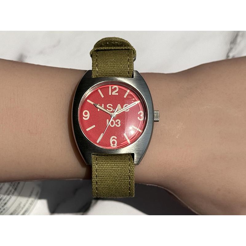 M.R.M.W. モントルロロイ ミリタリーウォッチ Royal 0052 H.S. Red レッド 赤 0052-red-18-11OF メンズ 国内正規品 送料無料 爆買の画像