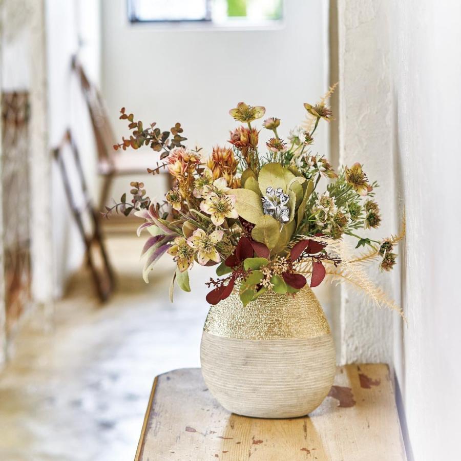 グランサークル L ゴールド 花器 陶器 花瓶 フラワーベース : 花材専門
