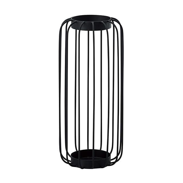 Louver ルーバー　ブラックM 18×41　アイアンフレーム　花瓶　陶器　花器 フラワーベース※ガラスシリンダー別売り