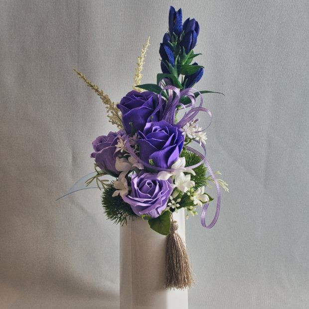 アーティフィシャルフラワー ソープフラワーフューネラルアレンジ　お供え　供花　juno先生作 juno2108002