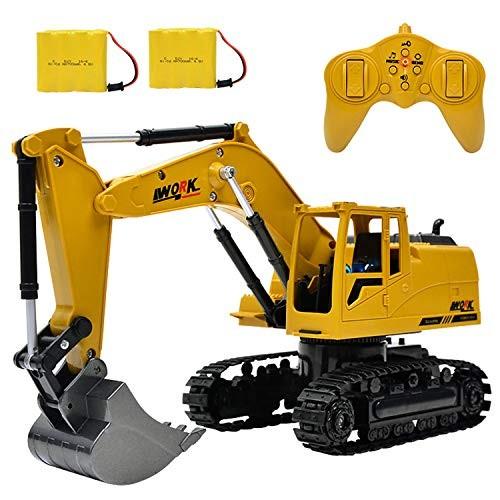 多機能 建設車両 ショベルカー ショベル Rcブルドーザー 子供のおもちゃの車 掘削機ラジオコントロール 大きいサイズ イエロー Apaproduction Fr