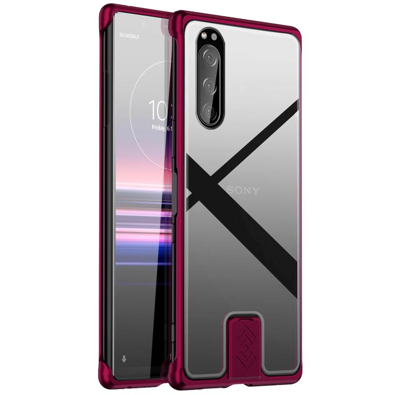 Sony Xperia1 Ii Xperia5 ケース 背面強化ガラス エクスペリア アルミバンパー スライド式 装着簡単 薄型透明カバー 持ちやすい ワイヤレス充電対応 X51ii Ledun Immortal1 通販 Yahoo ショッピング