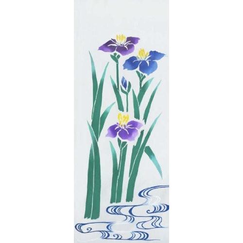 丸全 そそぎ染めで染めた本格手拭い 手拭 あやめ 265 Anguloyasociados Com