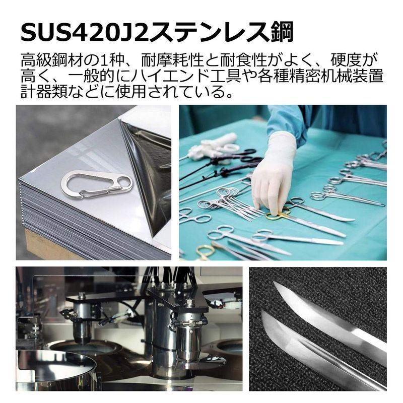 スーパーセール カラビナ 大型 頑丈 2個入 Dokeep ミニカラビナ 耐久性 軽量 ステンレス鋼 Sus4j2 スナップフック 0kg 耐荷重 接続金具 Www Kronenhuis Nl