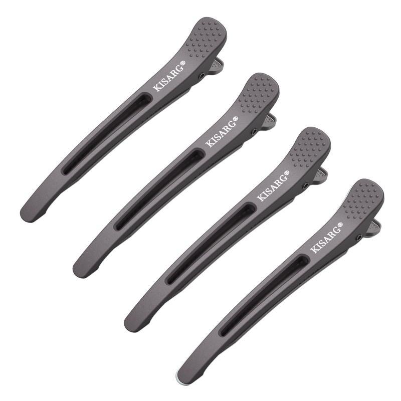 KISARG ダッカール メンズ レディーズ兼用 ヘアピン ヘアクリップ 美容師 プロ用 前髪 髪留め クリップ ブロッキング 跡がつかない 大きめ の商品画像