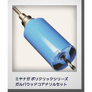ミヤナガ ガルバウッドコアドリルセット 85mm Lシャンク SDSプラス