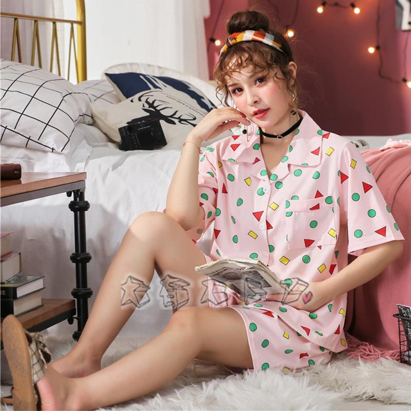 パジャマ レディース 春夏 ルームウェア 前開きパジャマ 3点セット 半袖パンツ クレヨンしんちゃん シャツパジャマ 寝間着 部屋着 体型カバー 韓国風 可愛い Dyssny21 大有ストア 通販 Yahoo ショッピング