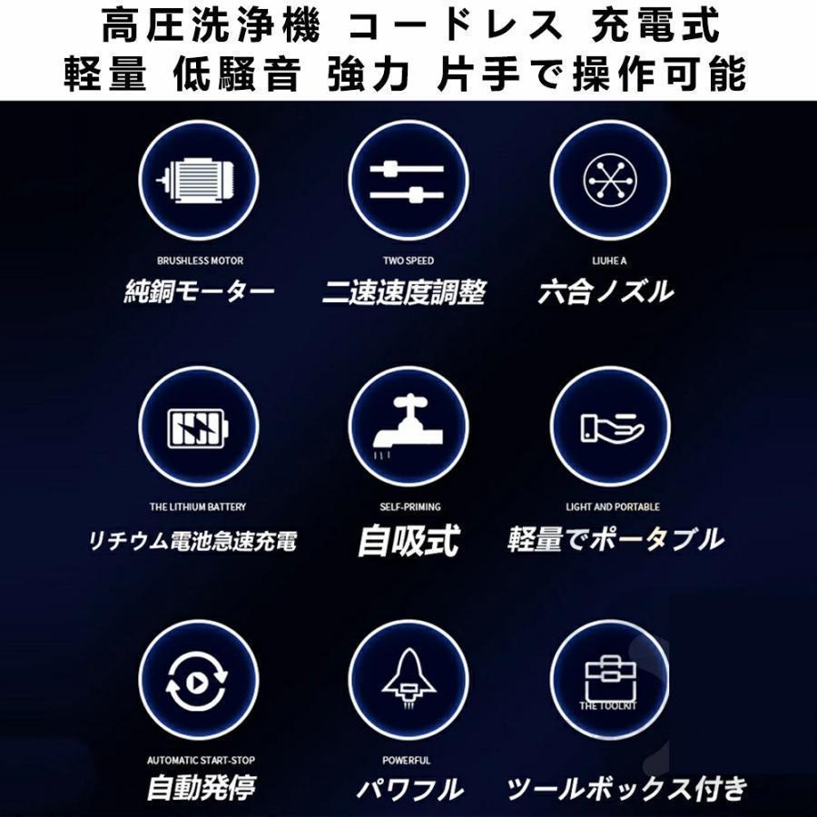 2023年強化版 水圧3段階調整高圧洗浄機 コードレス ブラシレスモーター