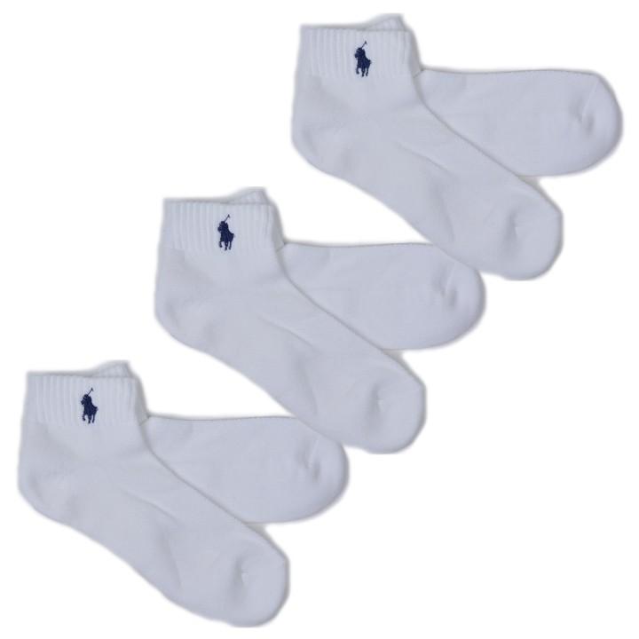 ポロ ラルフローレン polo ralph lauren sox 　レディース　ソックス 靴下 3足セット CUSHION SOLE MESH TOP QTR 3PK くるぶし丈 7340KPO｜daibo