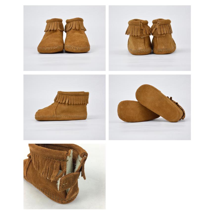 Minnetonka ミネトンカ MINNETONKA キッズ ベルクロ バックフラップ 