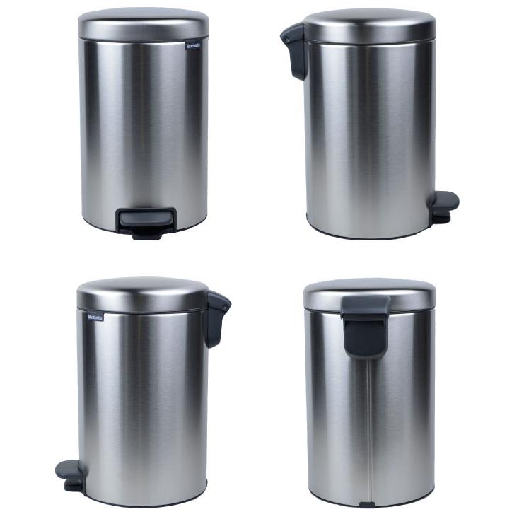 ブラバンシア brabantia ペダルビン Pedal Bin NEWICON 12L Matt.Steel Champagne ゴミ箱 ダストボックス 筒型 ふた付き 縦型 ソフトクロージング 北欧 | brabantia | 02