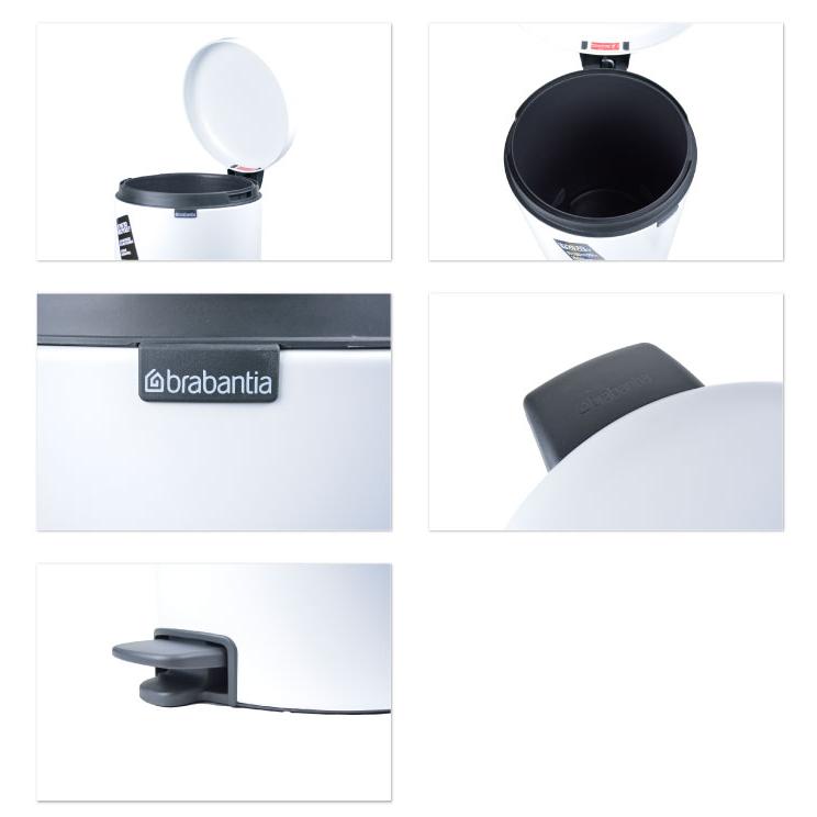 ブラバンシア brabantia ペダルビン Pedal Bin NEWICON, 20L ゴミ箱 ダストボックス 筒型 ふた付き 縦型 ソフトクロージング 北欧 | brabantia | 05