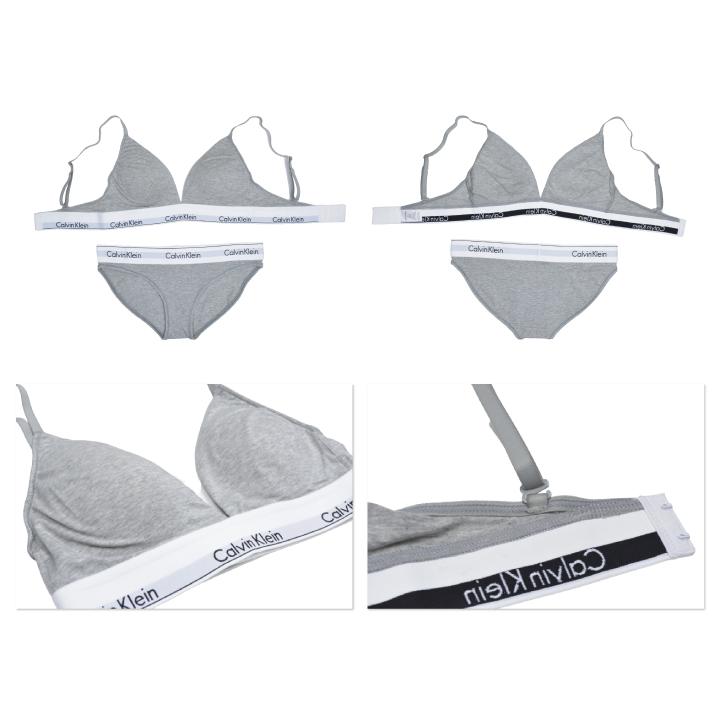 カルバンクライン CALVIN KLEIN ブラ&ショーツセット QF5650 トライアングルブラ 下着  女性用下着 スポーツブラ ジム  スポブラ ヨガ | Calvin Klein | 02