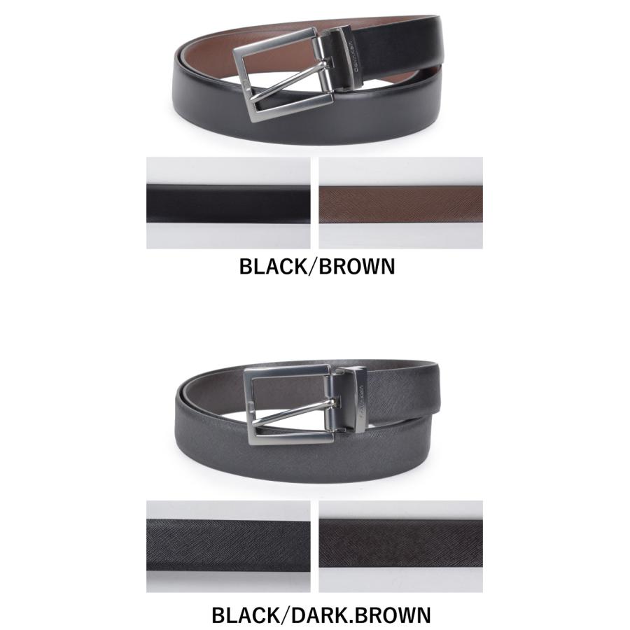 カルバンクライン CALVIN KLEIN リバーシブルベルト REVERIBLE BELT 11CK010022 11CK010023 メンズ ブラック ダークブラウン | Calvin Klein | 02