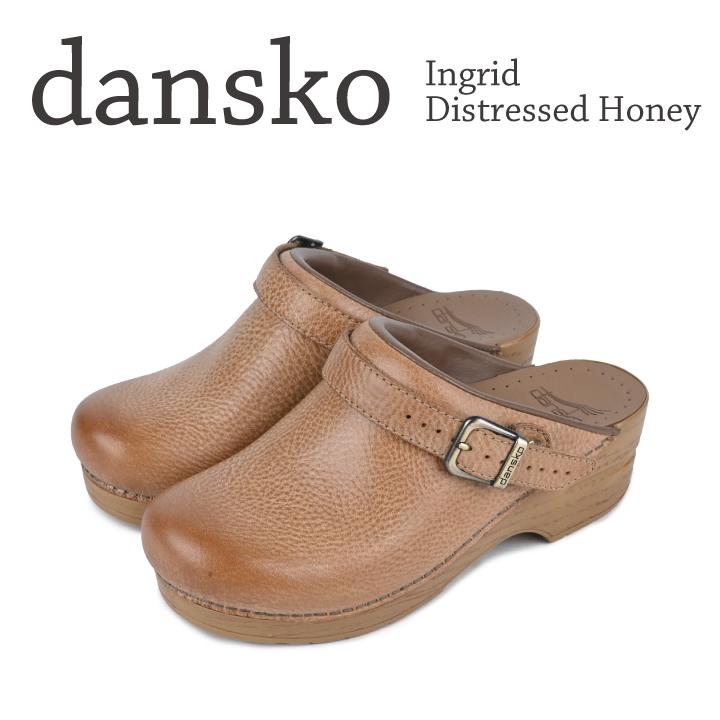 dansko ダンスコ ingrid Distressed Honey サンダル  サボ 厚底 本革 レディース 女性 靴 ウエッジソール コンフォート | dansko