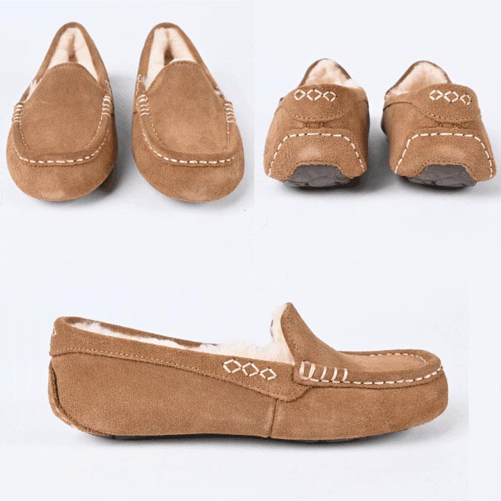 UGG アンスレー チェストナット チェスナッツ アグ CHESTNUT Ansley 1106878 モカシン レディース ベージュ系 ブラウン系