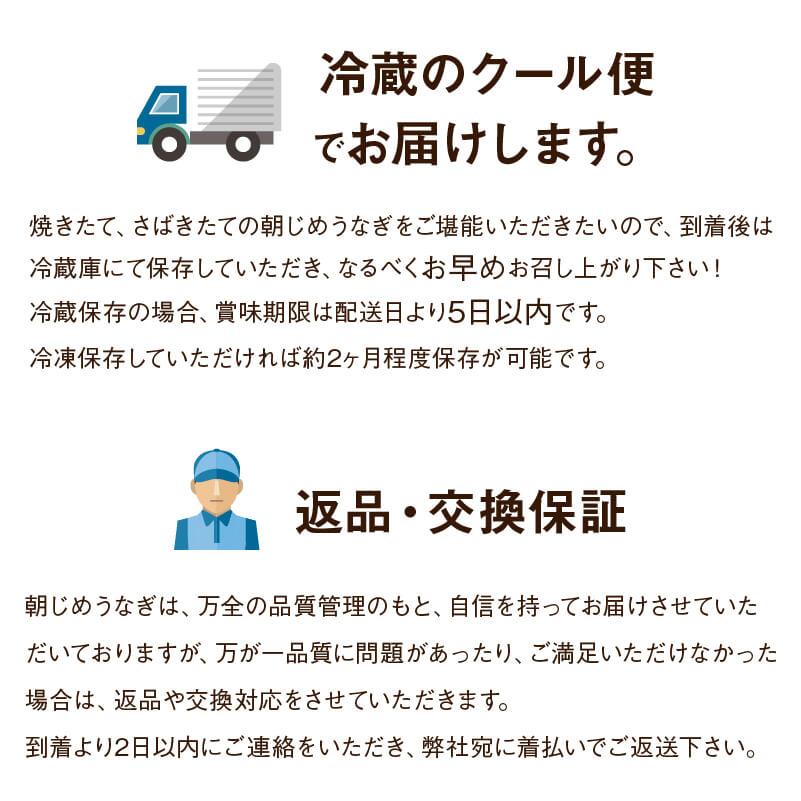 朝じめ うなぎ 国産 白焼き 3尾 特選 鰻 母の日父の日 お中元 内祝い プレゼント ギフト セット｜daidarabocchi｜17