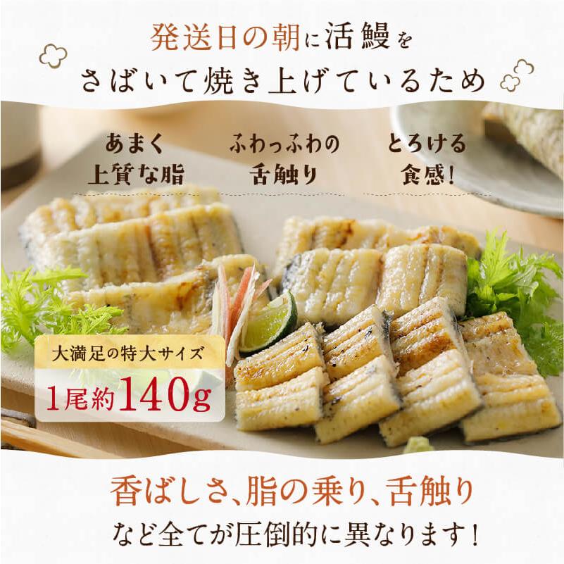 朝じめ うなぎ 国産 白焼き 3尾 特選 鰻 母の日父の日 お中元 内祝い プレゼント ギフト セット｜daidarabocchi｜06