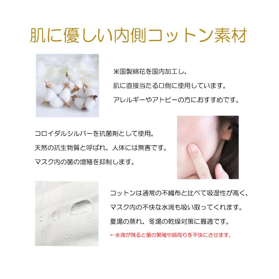 バルク包装　口紅が付きにくい 抗菌 消臭 国産 3D 立体 4層 コットン 不織布 カラフルガード リップフラップ  5枚入り×5パック(25枚) 日本製｜daido-health-tech｜24