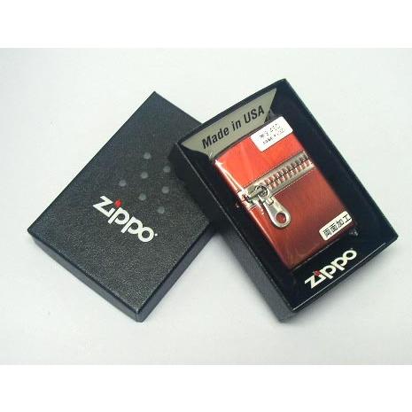 送料140円〜新品正規品 珍品！ジッパーチャック型イオン仕上げ(レッド）ZIPPOジッポライター☆おまけメンテブラシ付き！｜daido-net｜03