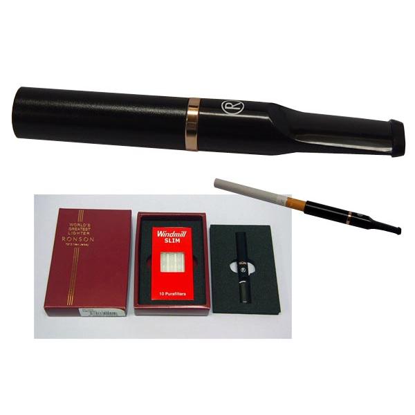 送料180円〜新品正規品 2024年発売！RONSON(ロンソン)タバコ用(85mm用)ホルダーRHL-0200(ブラック)フィルターは安心の日本製 長さ7,3cm フィルター1セット付き！ | 