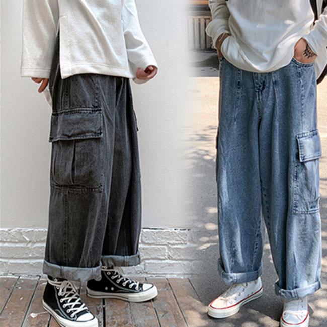 ワイドパンツ メンズ デニムパンツ ジーンズ 春 夏 ボトムス バギーパンツ 太め おしゃれ ゆったり ストリート 大きいサイズ 新着商品