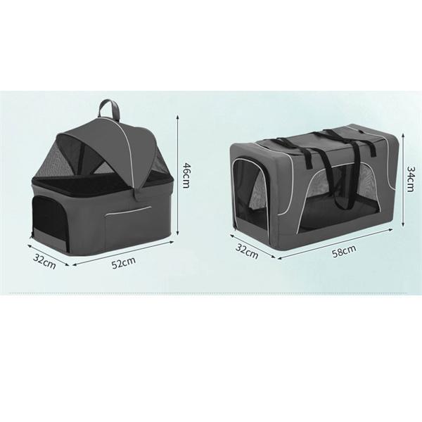 ペットカート 多頭 小型犬 折りたたみ 軽量 多匹飼養 犬 取り外し式 ドッグカート ペットバギー 旅行 ペット用 キャリーカート 介護 ベビーカー 旅行