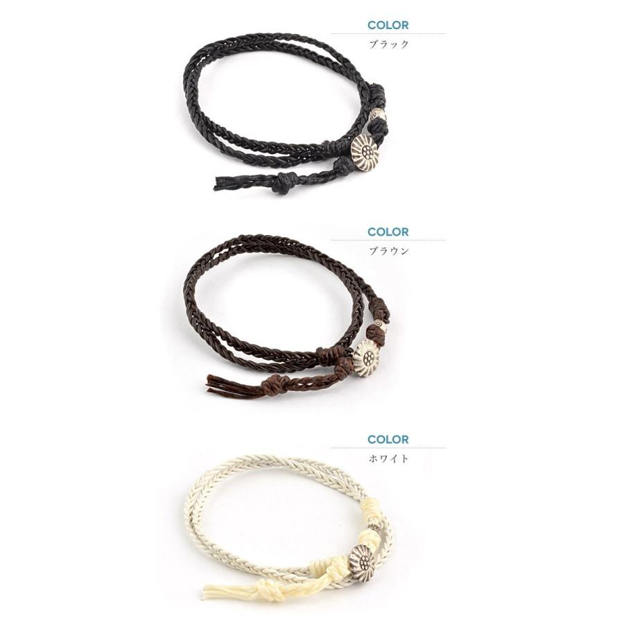 ROCOCO（ロココ） ブレイディッド 1mm レザー ブレスレット / 2ラップ