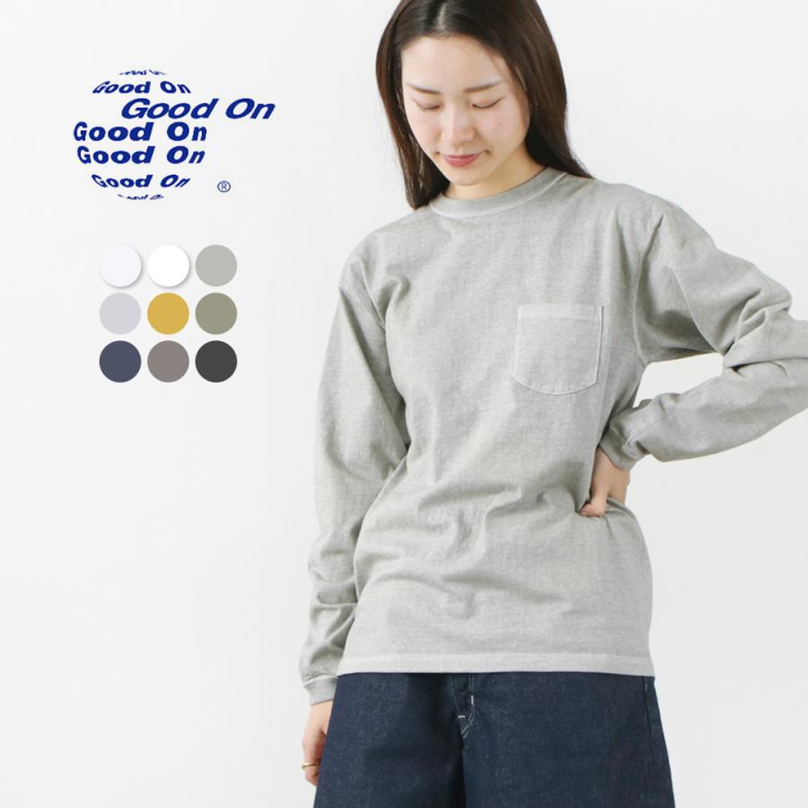 GOOD ON（グッドオン） カラー別注 ロングスリーブ ポケット クルー T